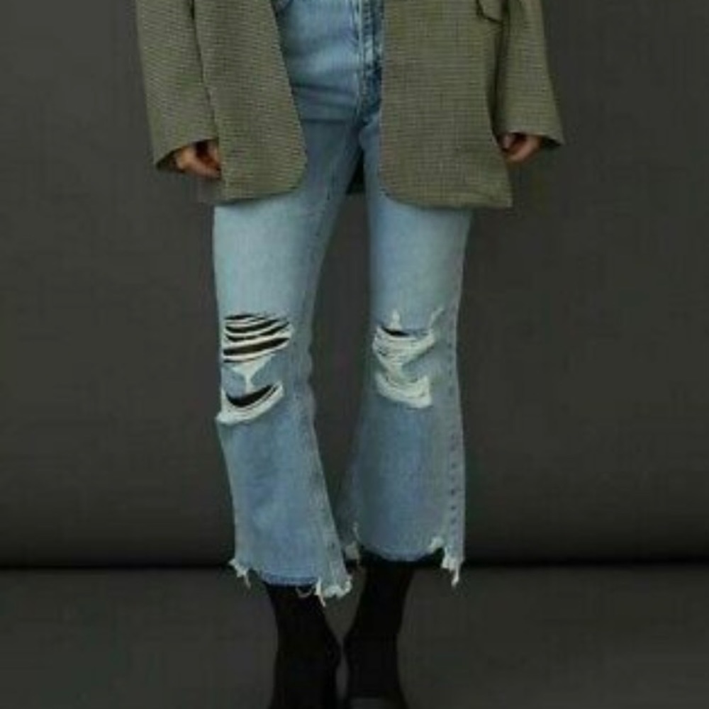 BDG light wash, high waisted jeans